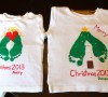 Christmas Footprint Crafts — Make a Keepsake T-shirt for your Child
